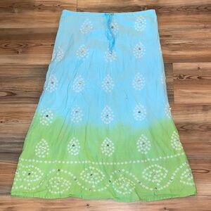 Y2K Vintage Old Navy Beachy Boho Prairie Travelers Skirt Size Small